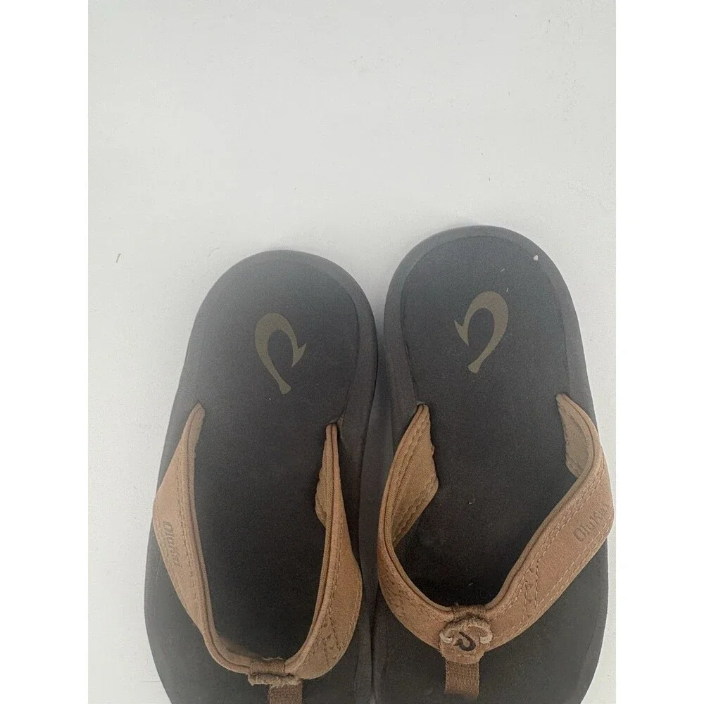 Olukai Kids Brown Flip Flops Size 13 Beach Surfer Outdoors